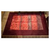Vibrant Red Abstract Area Rugï¿½60ï¿½94