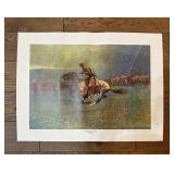Frederic Remington Stampeded by Lightningï¿½24ï¿½18