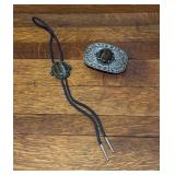 Vtg Belt Buckle & Bolo Tieï¿½4ï¿½