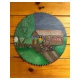 Vtg Painted ï¿½Coca Colaï¿½ Saw Bladeï¿½18ï¿½ Dia