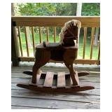 Vtg Wooden Rocking Horseï¿½38.5ï¿½40