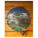Vtg. Hand-Painted Saw Bladeï¿½14ï¿½ Dia