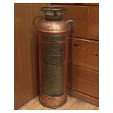 Vtg Copper Fire Extinguisherï¿½24ï¿½ tall