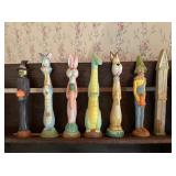 7 Vtg Pencil Figurinesï¿½7ï¿½