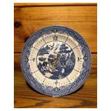 Vtg Royal Wessex Blue Willow Clockï¿½10.25 Dia.