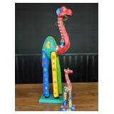 Colorful Painted Camel & Giraffe Figures