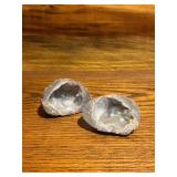 Vtg Natural Split Geode Pair Displayï¿½2ï¿½3