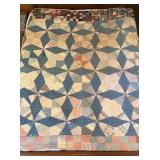 Vtg Patchwork Quilt w/ Star Patternï¿½80ï¿½63