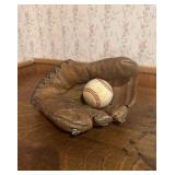 Vtg 3 Fingered Wilson Leather Baseball Gloveï¿½