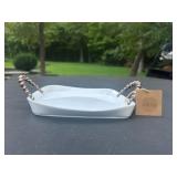 Maison Porcelain Tray with Handlesï¿½10ï¿½10