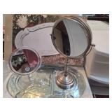 Mirrored Vanity Tray Set