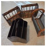 Wood and Metal Magazine Holders