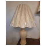 Pale Yellow Ceramic Lamp with Shade