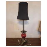Tall Red and Black Single Lamp