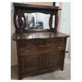 Antique Sideboard with Mirror