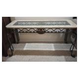 Glass and Marble Heavy Hall Table