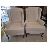 White Upholstered Armchairs
