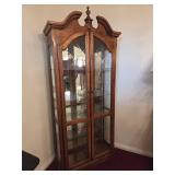 Wooden Curio Cabinet with Lighting