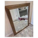 Gold and Black Framed Rectangle Mirror
