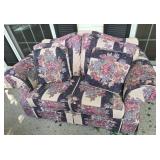 Floral Print Patio Love Seat