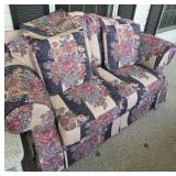 Love Seat With Floral Print Design