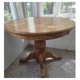 Round Wooden Pedestal Table