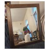Gold and Black Framed Rectangle Mirror