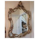 Heavy Deco Gold Mirror, 34.5 x 50in