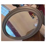Silver Framed Oval Mirror, 31 x 20.5