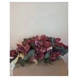 Wooden Candle Holder With Flowers