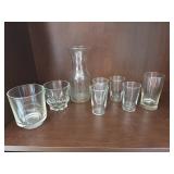 Glass Juice Decanter and Cups Set