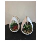 Two Artificial Hanging Plants