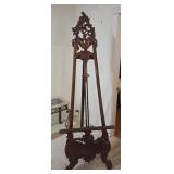 Tall Antique Mahogany Easel