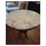 Oval Antique Marble Top Table