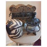 Wicker and Metal Decor Box Trio