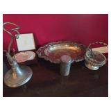 Silver Plated Tray Set with Accessories