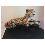 Large Ceramic Leopard Statue