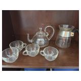 Vintage Glass Coffee Pot Set