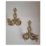 Gold Plastic Candle Wall Sconces