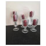 6 Glass Votive Candle Holders