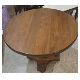 Wood Round End Table