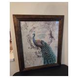 Framed Peacock ï¿½Nobilityï¿½ Artwork