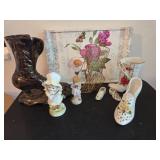 Plastic Tray With Shoe Decor