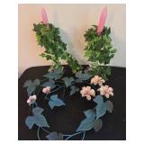 Metal Wall Decor and Crystal Candle Holders