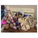Tote of Bow-Making Supplies