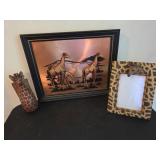 Copper Giraffe Art and Dï¿½cor Set