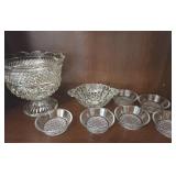 Glass Dish with Miscellaneous Bowls