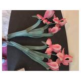 Metal Orchid Wall Decor Set