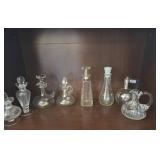 Misc Vintage Glass Cruets and Jars