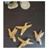 Plastic Gold Hummingbird Wall Dï¿½cor